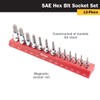 Titan 85530 13-Piece SAE Hex Bit Socket Set, Magnetic Socket