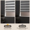 SEEYE Cordless Zebra Blinds for Window, French Door Blinds Free-Stop