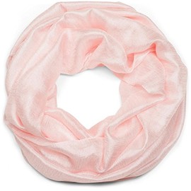 Stylebreaker 01017063 Loop Scarf - Light and Silky Plain Colours - pink