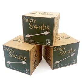 Safety Cotton Swabs with Large Tip 324PCS,Baby Cotton Buds With Natural Paper Stick For Newborn,Kids