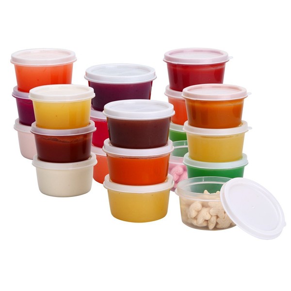 Greenco Mini Food Storage Containers, Condiment, and Sauce Containers, Baby