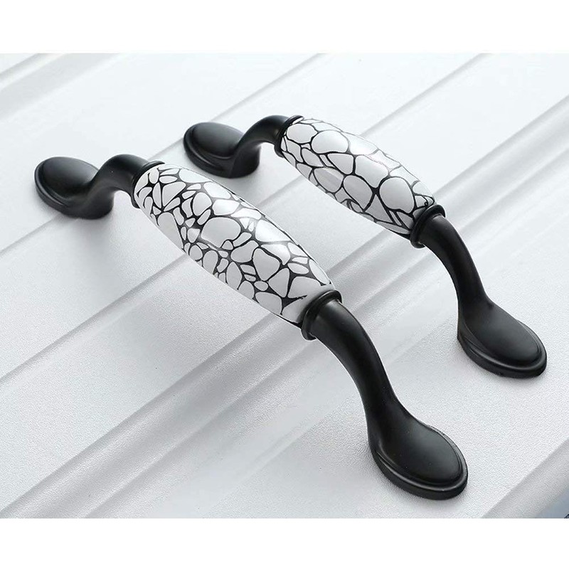 BOZONLI 4 Pack Ceramic Handles, Cupboard Handles, Door Knobs Drawer