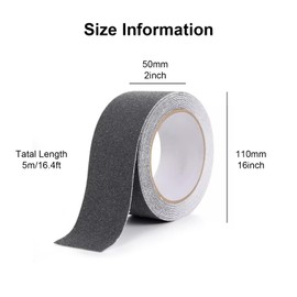 ShiningUU Rubber Grip Tape Anti-Slip Strong Anti Slip Grip Tape | Golf Grip Tape & Cricket Bat Tapes for Enhanced Safety & Comfort | Ideal for Tools, Bikes, DIY | Black, 2.5cm x 5m