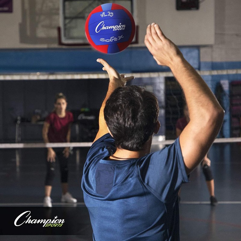 Champion Sports Fabric Volleyball with No-Sting Cover, Indoor - Soft