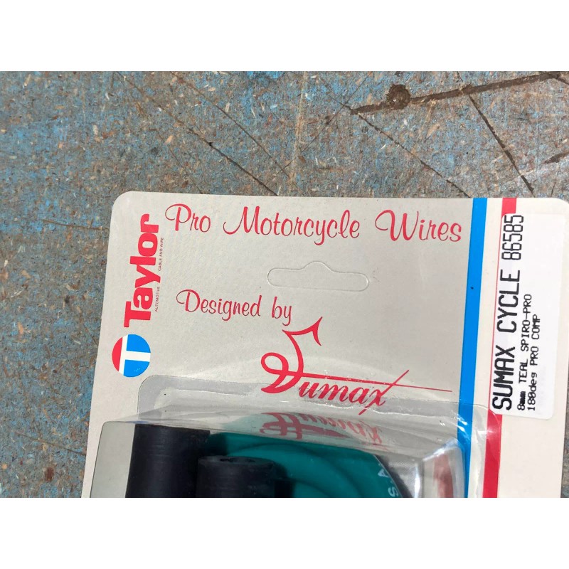 Sumax 86585 8mm Teal Spiro Pro Spark Plug Wire Set-