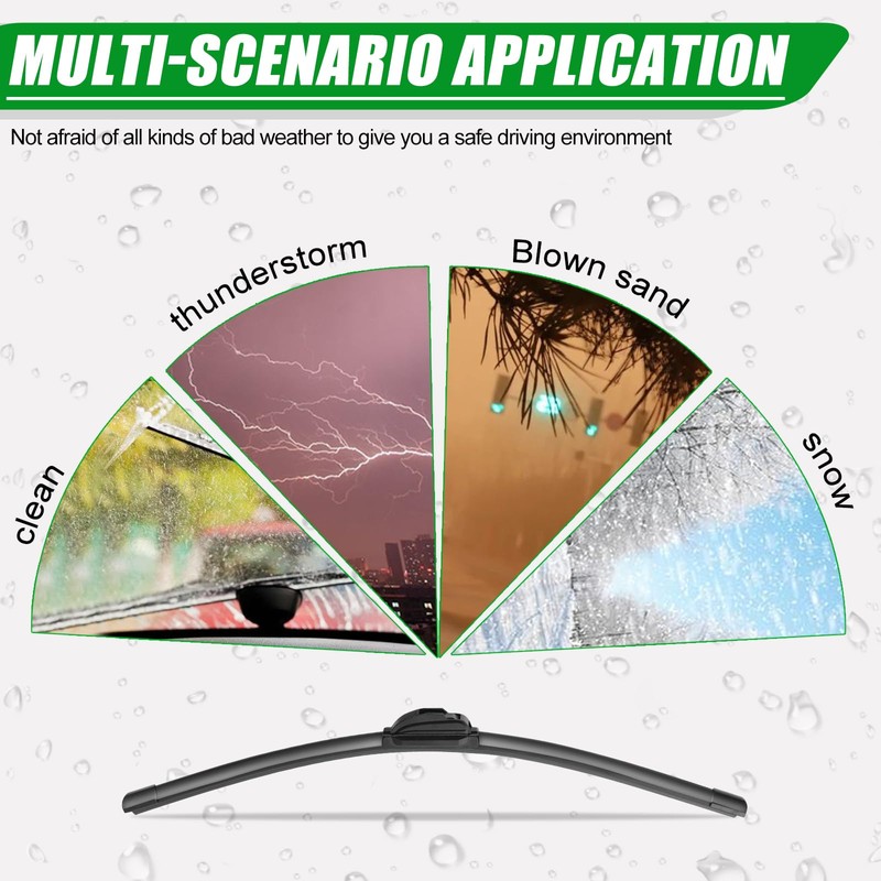 Windshield Wiper Blades compatible with 2016-2021 Hyundai Tucson/2007-2012 Mazda CX-7,