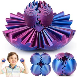 Gear Ball Fidget Gear Sphere, 3D Printed Gear Ball Cube Fidget Toy, The Steampunk Whirling Wonder Fidget Gear Ball, Torque Ball Turning Puzzle Toys, Stress Relief Sensory Toys For Adults & Kids