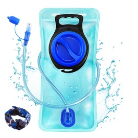 Hydration Bladder, 2.5L Water Bladder for Hiking Backpack Leak Proof Water Reservoir Storage, 2.5 Liter BPA-Free Water Pouch Hydration Pack Replacement for Biking Climbing Cycling Running, Blue