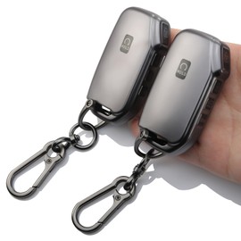 0BT59 2-Pack for Kia TPU Key Fob Cover, Metal Keychain, 5-Button for 2018-2025 Sportage, Soul, Forte, EV6, Niro, K5, Stinger, Sorento, Seltos, Telluride
