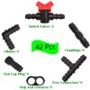 CTRICALVER Irrigation Connection Kit 42 Pieces Set, Watering Hose Connector,