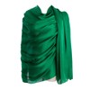 Cyzlland - Bufandas para mujer, 100% seda, largas, ligeras, Verde