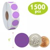 1500 PCS Purple Round Color Coding Circle Dots Inventory Stickers
