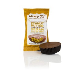 Missy J's Organic Peanut Butter Carob Cups .9 Oz 3 Pack | Carob Made w/Coconut Sugar, Vegan and Gluten-Free | Healthy Caffeine Free Substitute for Chocolate, Perfect for Snacks and Treats