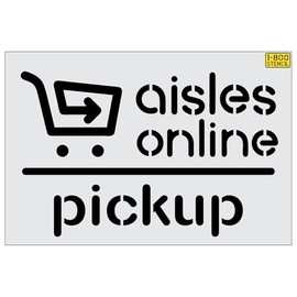 46" Hyvee Aisle Online Pickup Stencil - 1/16" (.063") Light-Duty LDPE