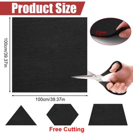 Yuragim Fireproof Mat, 1 m x 1 m Heat Resistant Heat Protection Mat, Fire Protection Mat, Fireproof Mat, Heat Resistant up to 1000 °C, Carbon Felt, Fire Protection Mat for Barbecue, Welding, Fire Pit