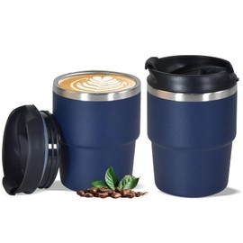 CHLJAR 6oz Vacuum Insulated Espresso Cup Set of 2, Espresso Shot Cup for Coffee, Double Wall Stainless Steel Mini Tumbler Shot Glasses with Lid
