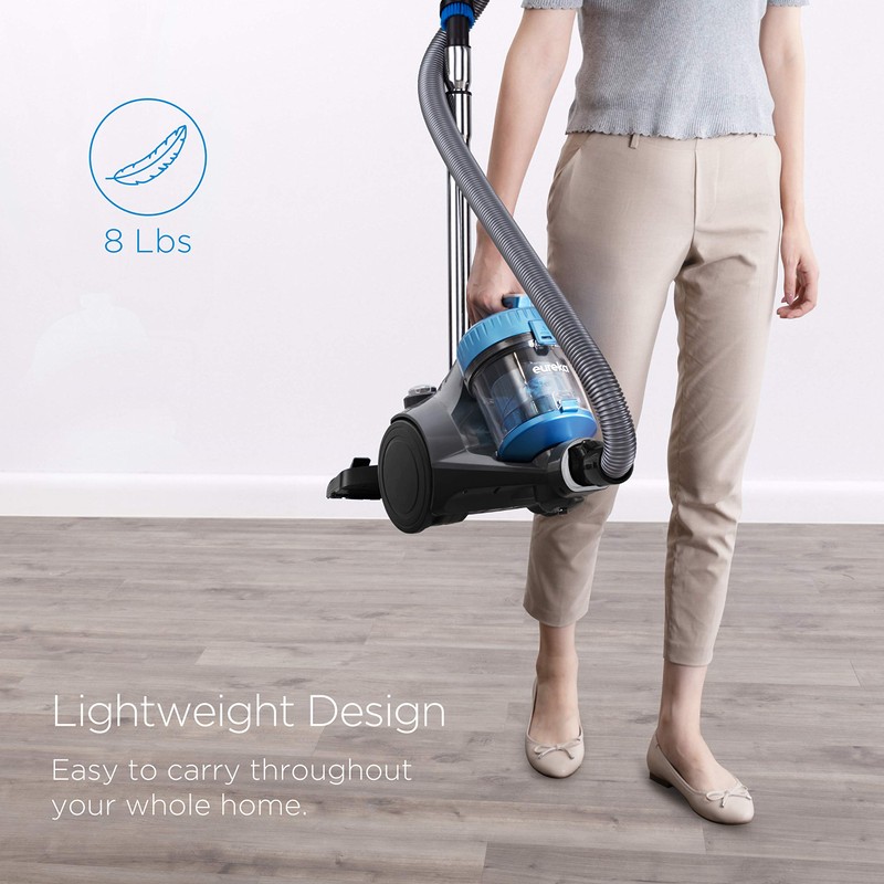 Eureka Bagless Canister Vacuum Cleaner, Lightweight Vac for Carpets and
