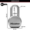 Excell high security outdoor round padlock, anti rust, long shackle,