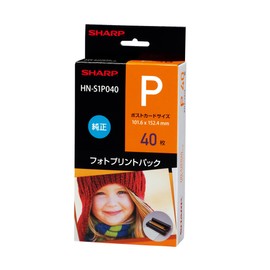 SHARP AQUOS フォトプレーヤー用 フォトプリントパック ポストカードサイズ40枚 HN-S1P040