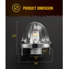Partsam 2Pcs Dual Color Amber/Green LED Glass Lens Watermelon Lights,