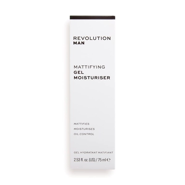 Revolution Man, Mattifying Gel Moisturiser, Lightweight Gel Formula, Reduces Pores,