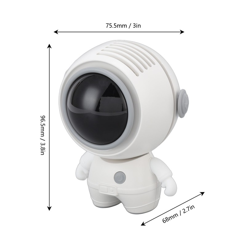 Mini Fan USB Astronaut Appearance Rechargeable Low Noise Portable Hanging