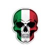 2 x 10cm Italy Skull Stickers - Italian Europe Flag