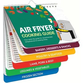 Air Fryer Cheat Sheet Magnets Cooking Guide Booklet, Air Fryer Magnetic Cheat Sheet Set Cooking Times Chart, Cookbooks Air Fryer Accessories Oven Cooking Pot Temp Guide Kitchen Conversion