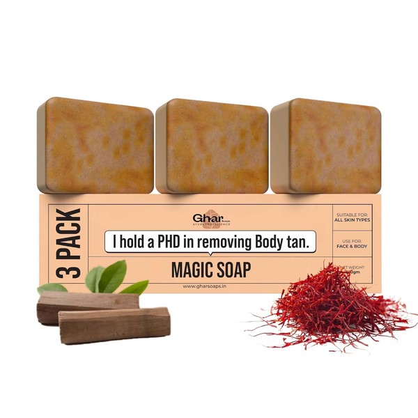 Ghar Soaps Sandalwood & Saffron Magic Soaps For Bath (300