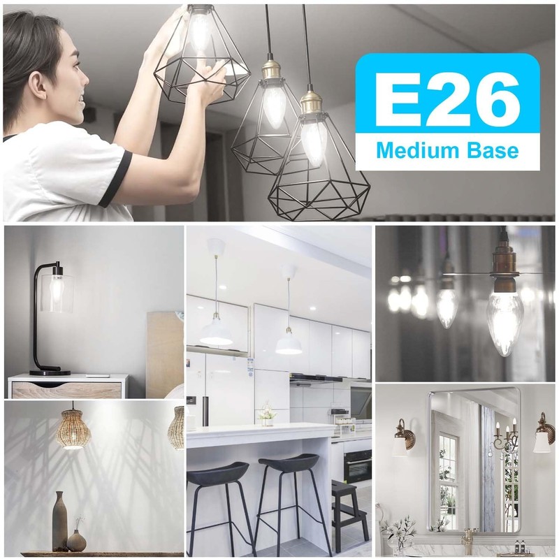 BRIMAX F15 8W LED Light Bulbs, Daylight White 5000K,75W -