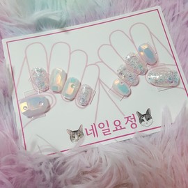 Special Ice Jewelry 5 tips for ice jewel nails - Short Oval / Special Ice Jewelry 얼음보석네일 5팁 - 숏오발