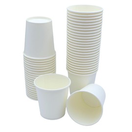 Sunrise Packaging 100 x 7oz White Paper Cups for Hot & Cold Drinks Biodegradable Leak-Resistant Eco-Friendly Single Wall Disposable Coffee/Tea Paper Cups
