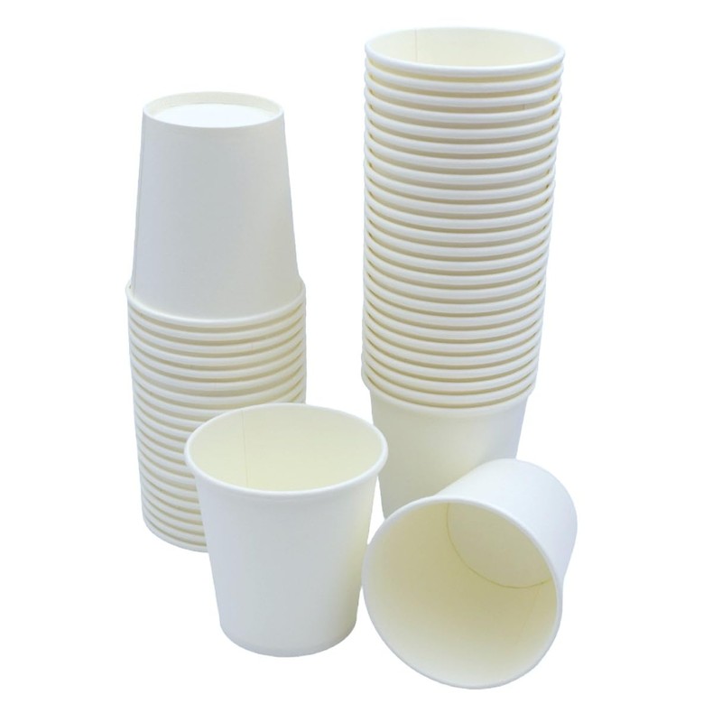 Sunrise Packaging 100 x 7oz White Paper Cups for Hot