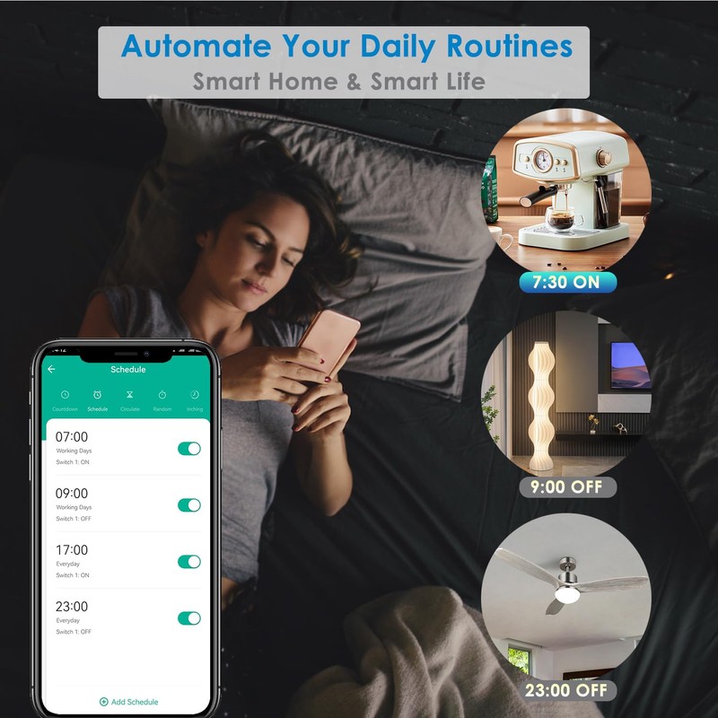 Smart Plug 10A FreshLink Smart Indoor Socket Wi-Fi Bluetooth Outlet