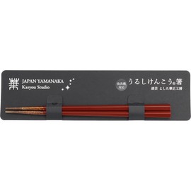 Kasyou Studio Urushi Health Chopsticks, Dishwasher Safe (Vermillion/Pentagonal/8.3 inches (21 cm), Made in Japan), High Quality, Kaga Maki-e, Stylish, Chopsticks, For Home Use, Souvenir, Petit Gift