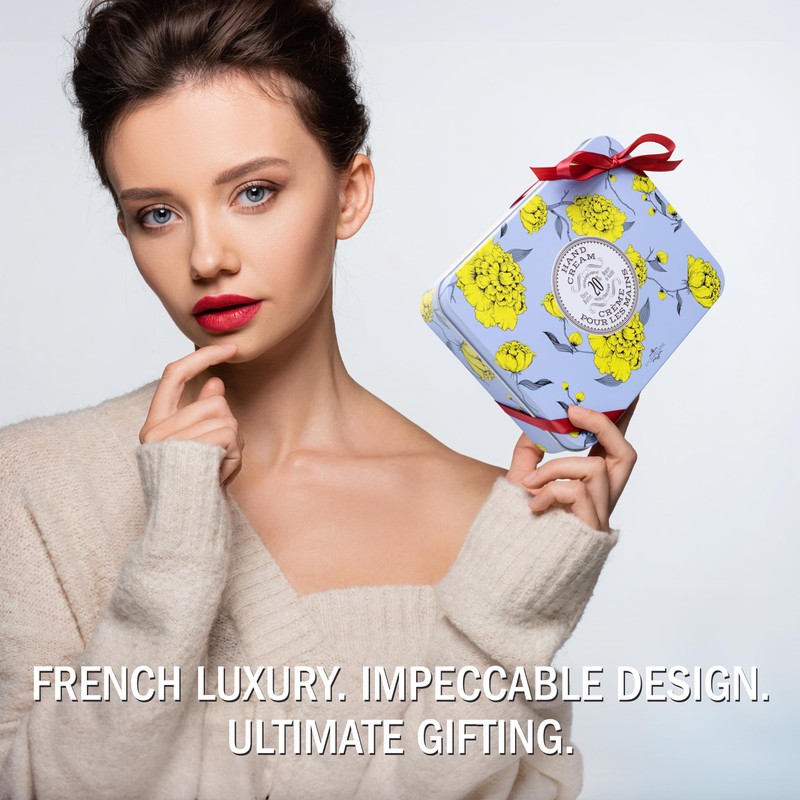 La Chatelaine French Hand Cream Trio Tin, Holiday Gift Set,