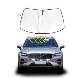 Windshield Shade, Compatible with 2015 2016-2020 2021 2022 2023 2024+ Volvo XC60, Car Sun Shade for Front Windshield Sunshades Sun Visor Protector Blocks UV Rays Foldable Keep Your Vehicle Cool
