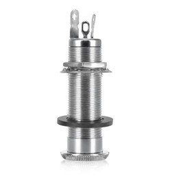 6.35mm Brass Mono Guitar Bass Barrel Jack Socket Metal Stereo Guitar Bass Barrel Output Jack Plug Cylinder Input Output Jack with 3 Pins Guitar Accessories for Electric Guitar or Bass