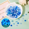 PandaHall 30g Nail Charms Luminous Flower Resin Cabochons Blue Heart