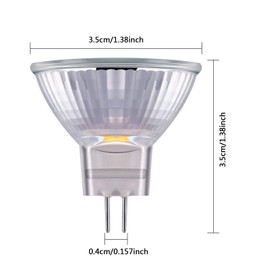 Mudder 10 Pieces Halogen Light Bulbs Mr11 12v FTD Halogen Spotlight Bulbs, Gu4 Bi-pin Base, Glass Cover, Warm White 2700k Dimmable Precision Reflector Fiber Optic Light(20.00)