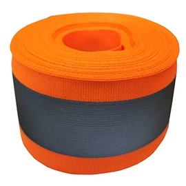 Eroilor Fabric Reflective Safety Strip Sew on - 32 ft (10 Meter) - Larger Reflective Area - Orange
