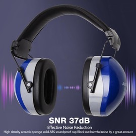 ANTENG 37dB Gun Range Ear Protection, Adjustable Ear Muffs for Noise Reduction, for Shooting, Construction, Mowing