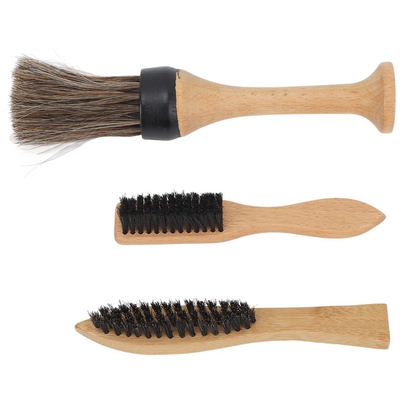 3pcs Barber Brush Set Professional Soft Bristles Portable Barber Neck