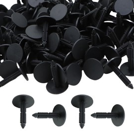 OKQX 150-Pack 1 3/8'' Christmas Tree Vapor Barrier Fasteners - Heavy-Duty Black Polyethylene Insulation Pins for Masonry Walls, Crawlspaces & Vapor Barriers