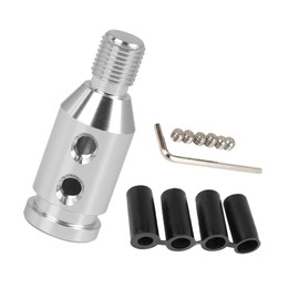 Motoforti Universal Gear Shift Knob Adapter, Car Accessories, M12x1.25, Metal, Silver Tone