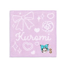 Towel Museum Sanrio Big Ribbon Chromi Towel Handkerchief, PS Purple, Initial S 28-2030071, Approx. 9.8 x 9.8 inches (25 x 25 cm)