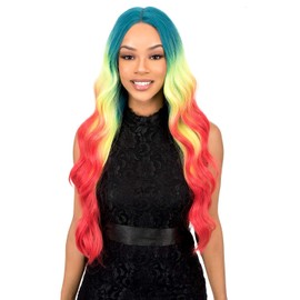 New Born Free High Heat Resistant Synthetic Hair 5.5" Deep Part Wig Magic Lace Front Prism 52 - MLP52 (COTTON_CANDY)
