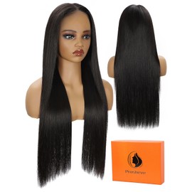 Prosheve 20 inch 13x4 Straight Lace Front Wigs Human Hair 15A Straight Swiss Invisible HD Lace Frontal Wig 250% Density Glueless Wigs Human Hair for Women (Natural Color)