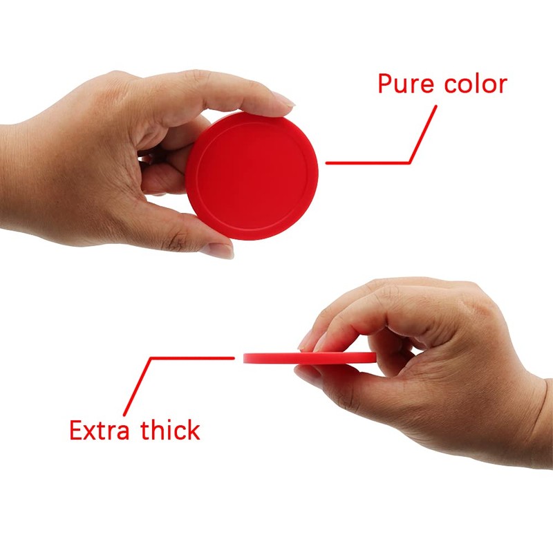 BERYLER 5 Pack Air Hockey Red Replacement, 2.5" in Diameter,