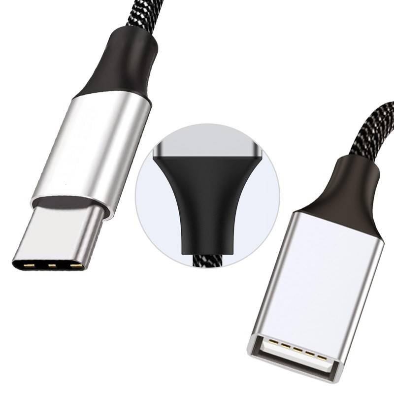 Fidioto USB C to Double USB Cable Splitter 6.6Ft, Type